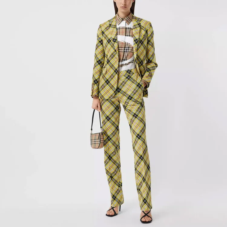 Burberry 2020s Vintage Check Trousers-3