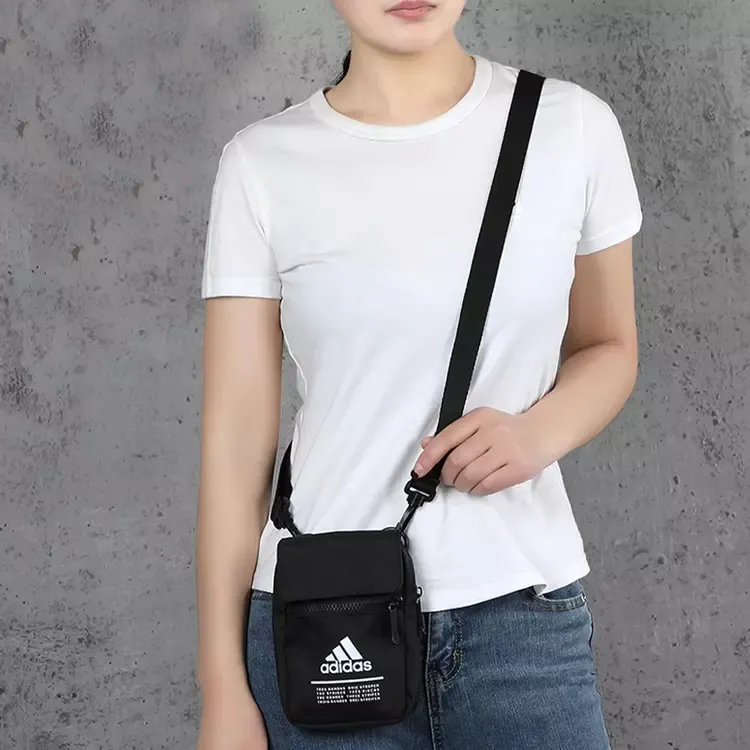 Adidas Polyester Shoulder Bag Regular Unisex Black-4