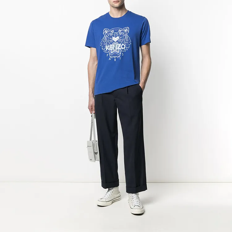 KENZO SS21 Classic Tiger Print Tee Royal Blue-3