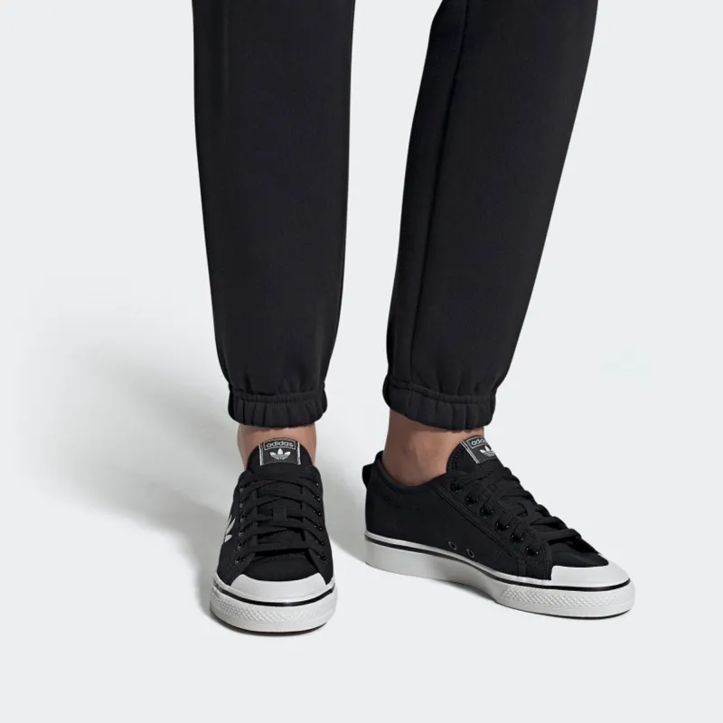 Adidas Nizza Trefoil Core Black Crystal White Women's-5