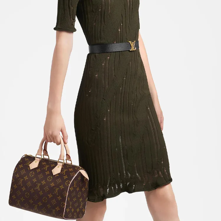LOUIS VUITTON Speedy Bandouliere Monogram 25 Brown-5