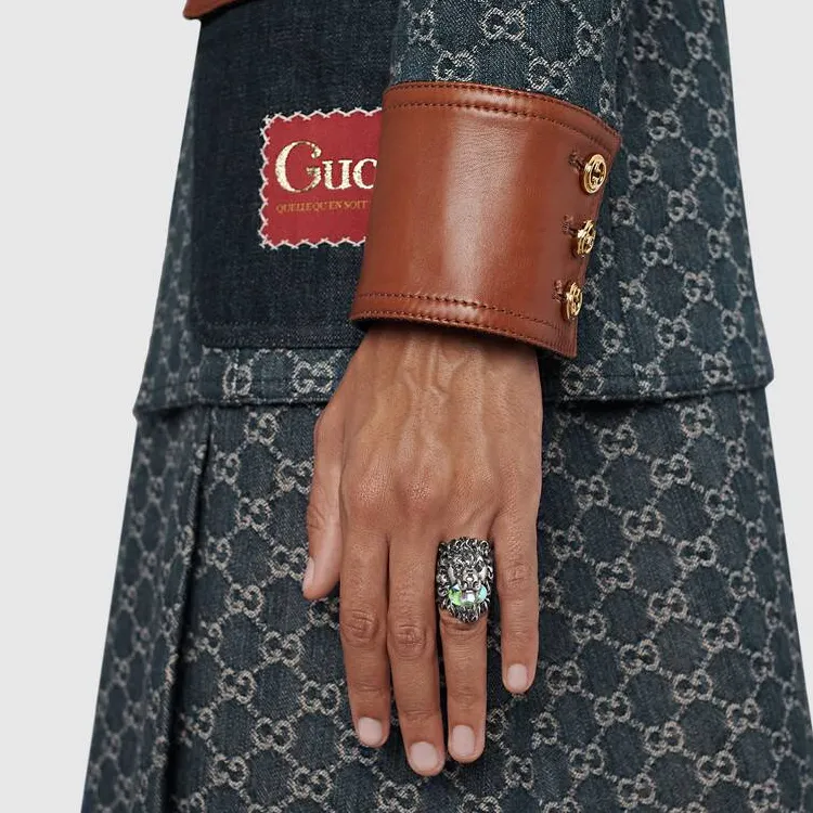 GUCCI Palladium Plated Rings Unisex Palladium Gold-5