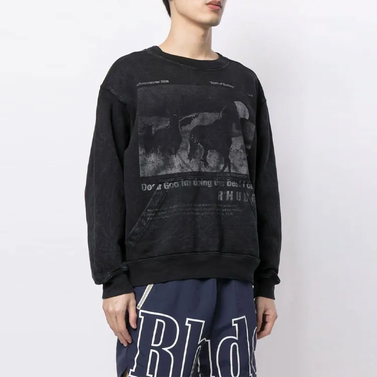 RHUDE Best I Can Graphic Crewneck-3