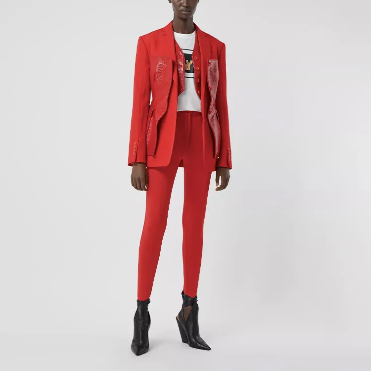 Burberry Casual Pants Women's Bright Red-1