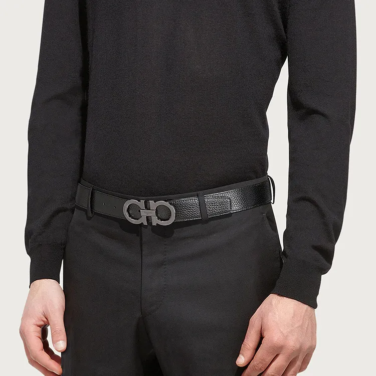 Ferragamo Gancini Buckle-fastening Leather Belt-2