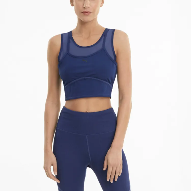 PUMA Sleeveless Sports Shirts Women's Electronic Blue-3