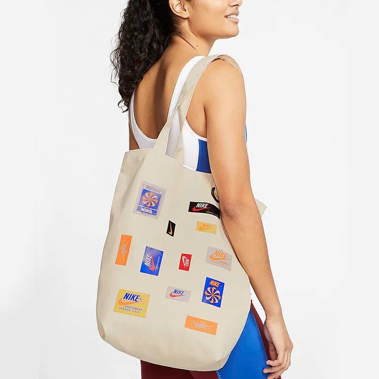 Nike Heritage Acrylic Tote Bag Shopping Bag Shoulder Bags Handbags Regular Unisex White-4