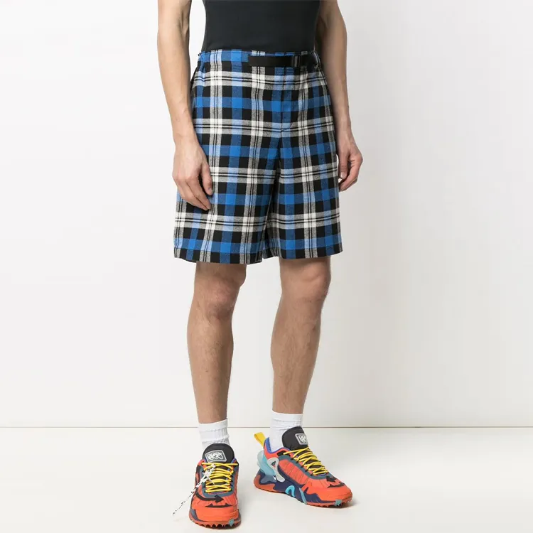 Marcelo Burlon Check pattern Belted Shorts-3