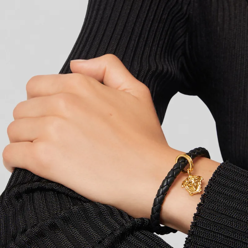 VERSACE Women's Braided Medusa Charm Bracelet-1