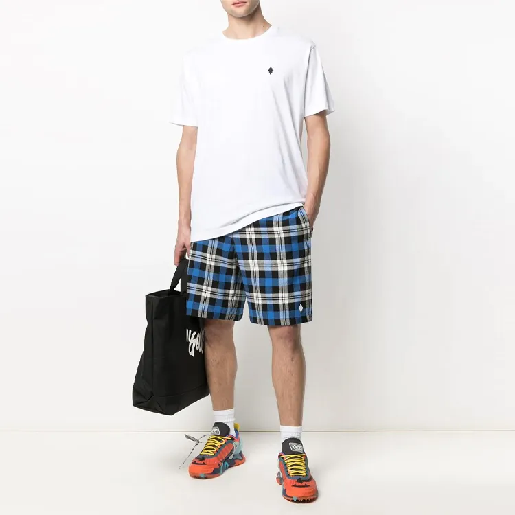 Marcelo Burlon Check pattern Belted Shorts-1