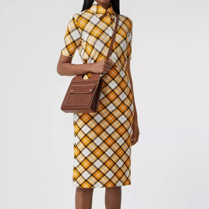 Burberry Leather Tote Bag Shopping Bag Handbag Shoulder Bag Crossbody Bag Mini Women's Tan-7
