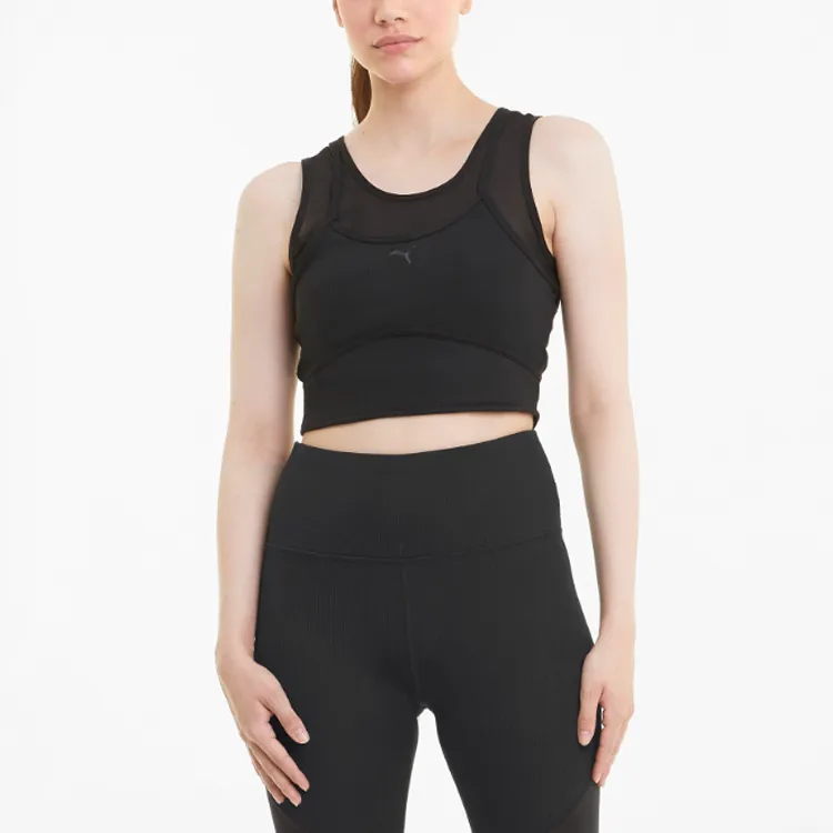 PUMA Studio Sleeveless Sports Shirts Women's Black-2