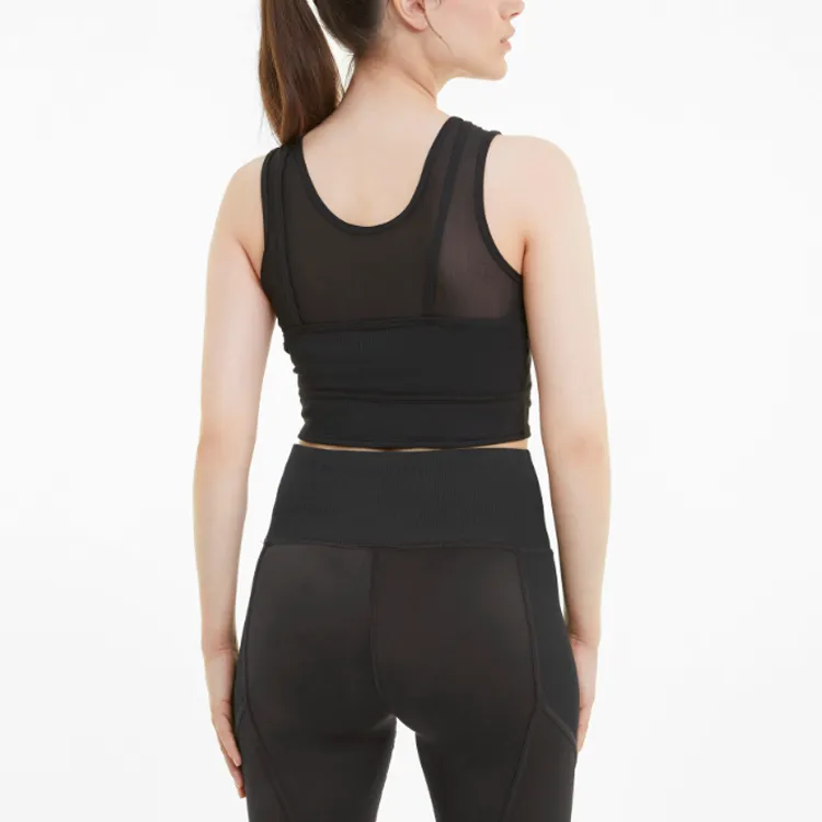 PUMA Studio Sleeveless Sports Shirts Women's Black-3