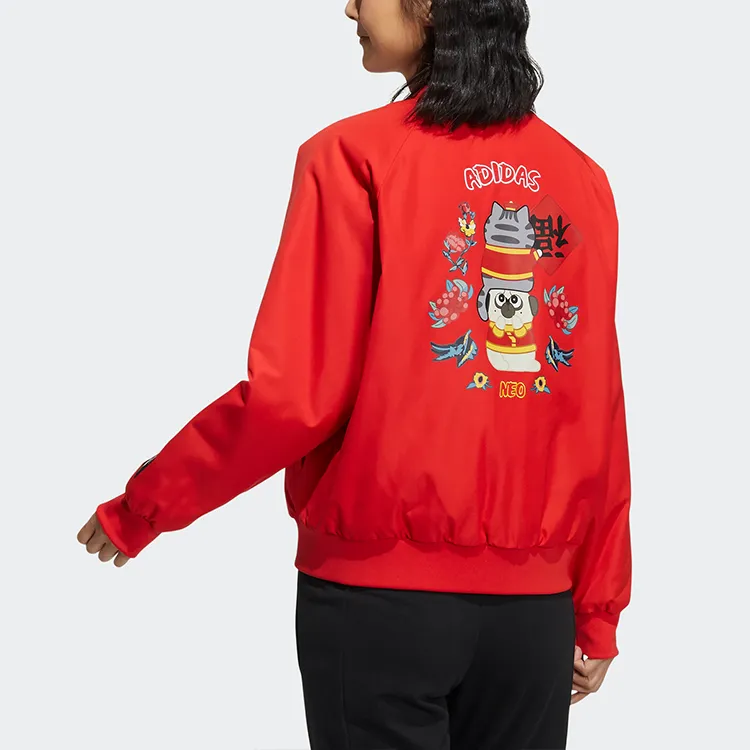 Adidas Neo x My King Mansleep Adidas Neo CNY Collection Winter Puffer Jacket Women's Red-2