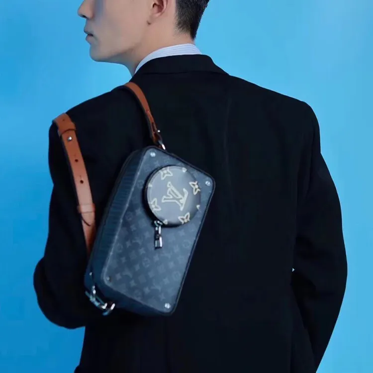 LOUIS VUITTON Volga On Strap Monogram Eclipse Patchwork Multicolor-6