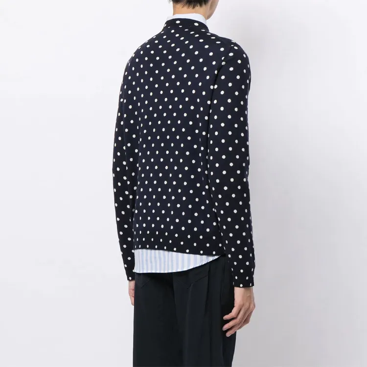 CDG Play Sweaters Men Dark Blue-3