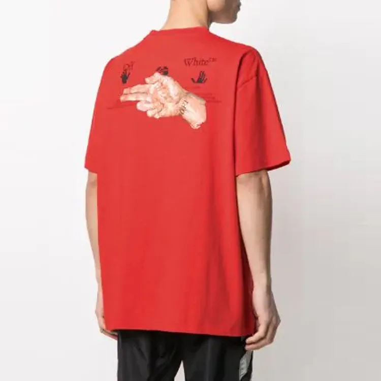 OFF WHITE SS21 T Shirts Men Red-2