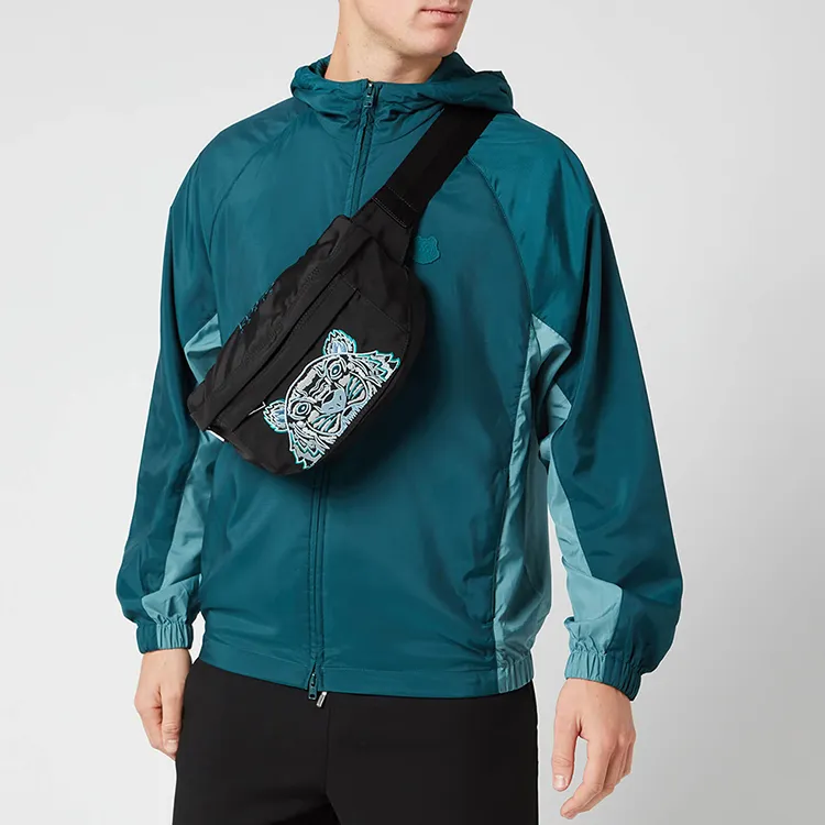KENZO Polyester Sling Bag Large Size Men's Black-4