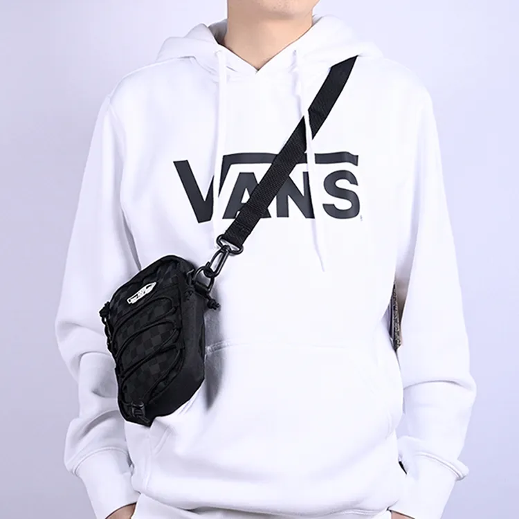 Vans Polyester Shoulder Bag, Crossbody Bag Regular Women's Black Subtle Texture-3