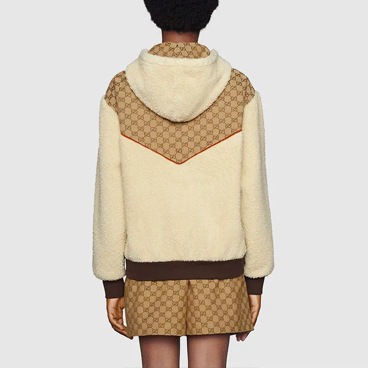 GUCCI X The North Face Gg Canvas Shearling Jacket-3
