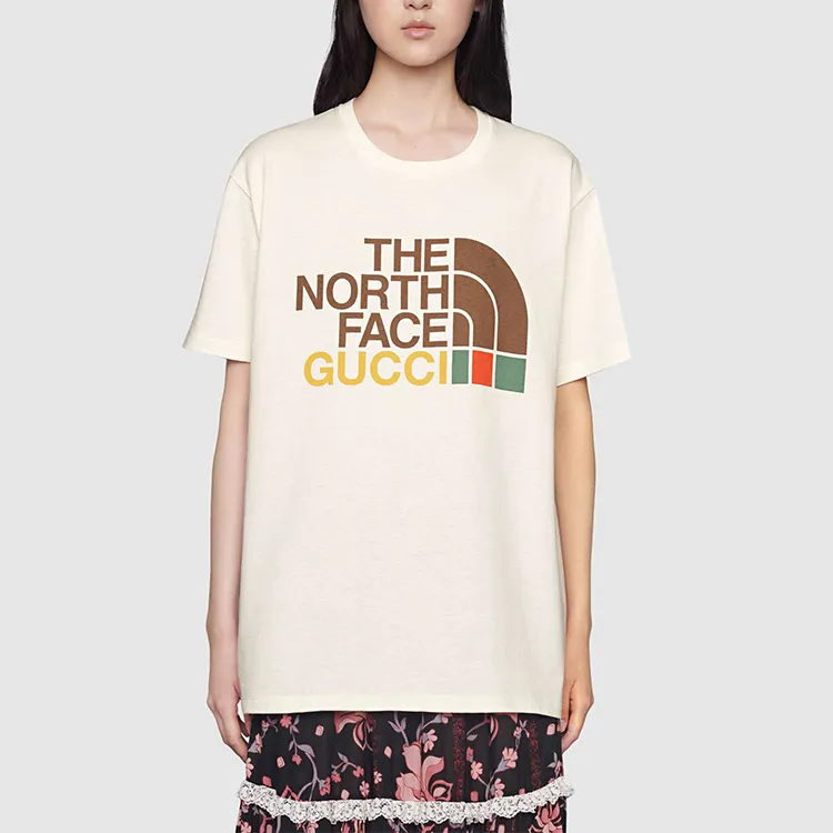 GUCCI X The North Face Cotton T shirt White-3