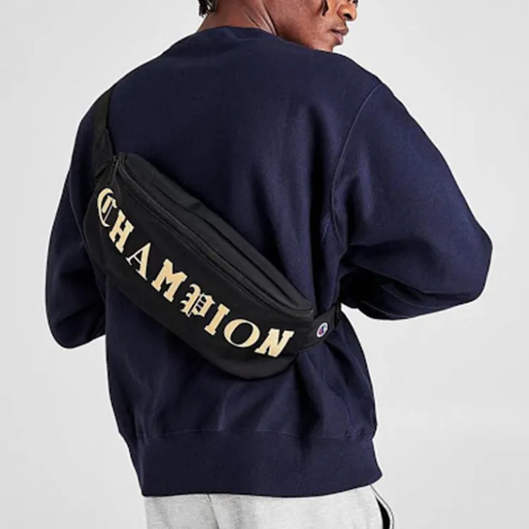 Champion Polyester Fanny Pack Regular Unisex Black Gold-2