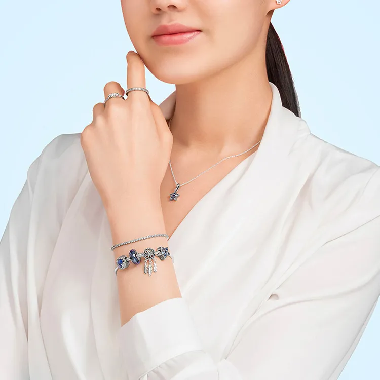Pandora 925 Sterling Silver Bracelets Set Women's-1
