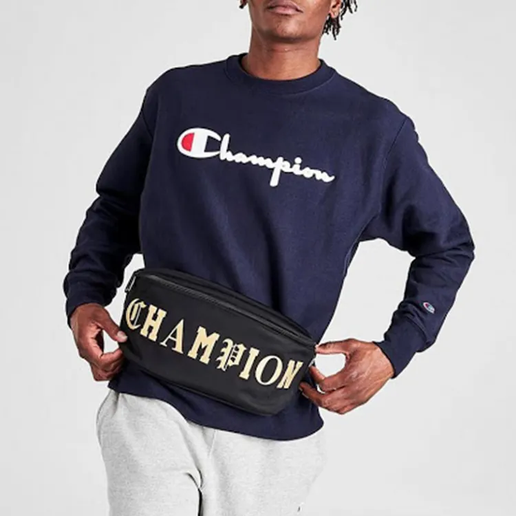 Champion Polyester Fanny Pack Regular Unisex Black Gold-3