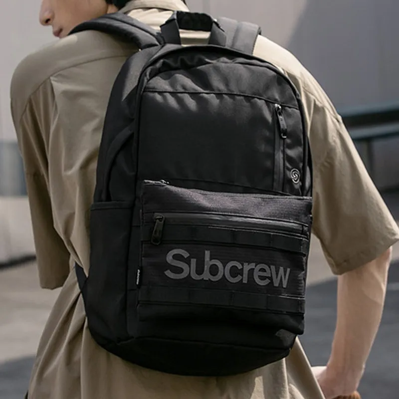 Subcrew Polyester Combination Backpack Regular Unisex Black-4