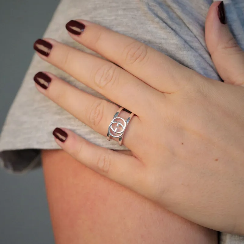 GUCCI 925 Sterling Silver Rings Unisex Silver-2