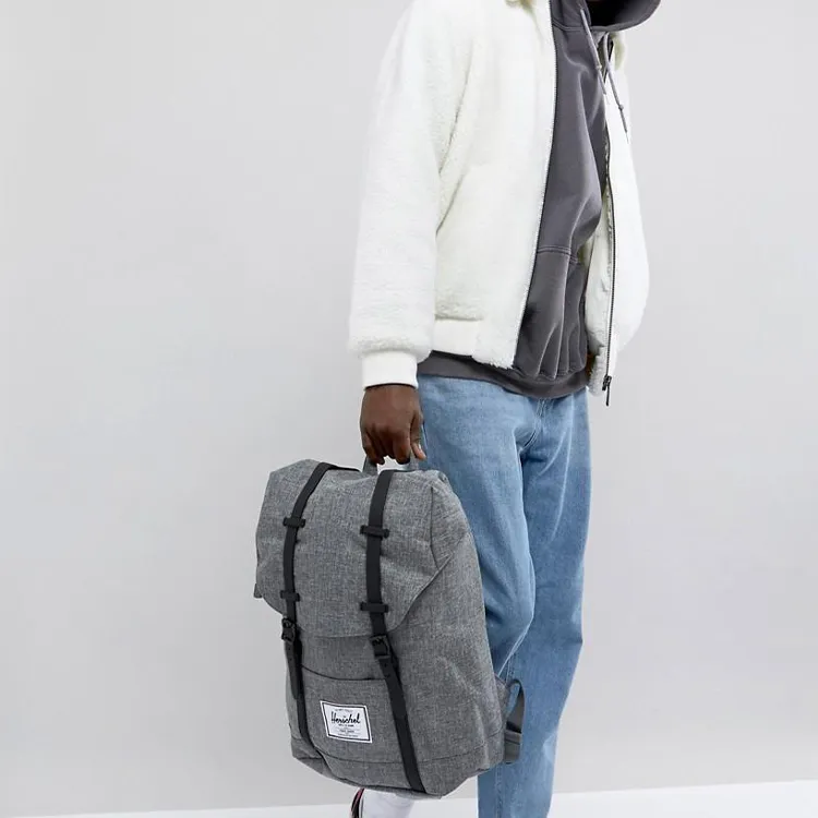 Herschel Polyester Backpack Large Size Unisex Gray-5