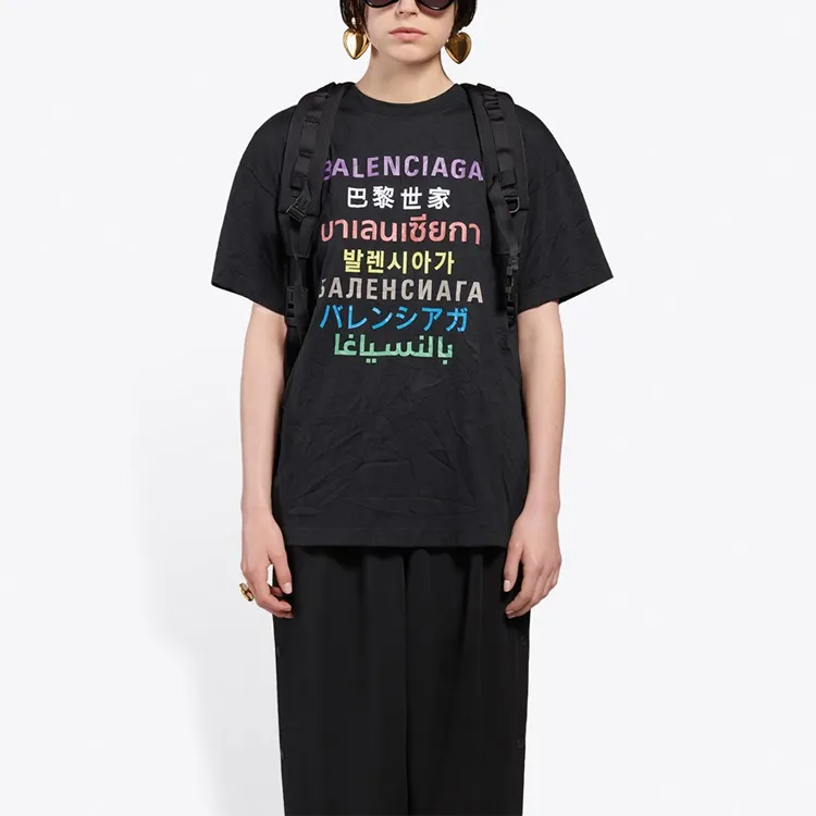 Balenciaga T Shirts Women's Black-2