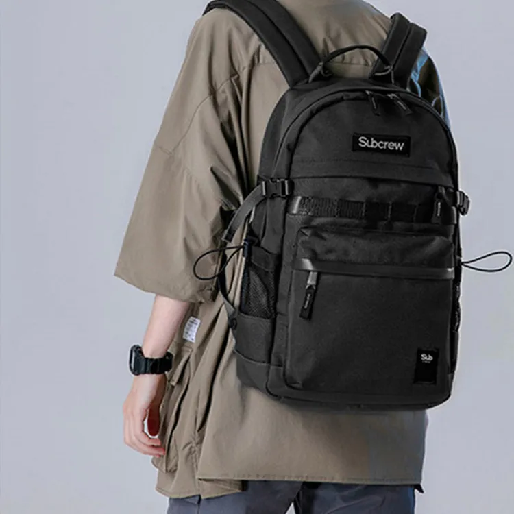 Subcrew Polyester Backpack Unisex Black-2