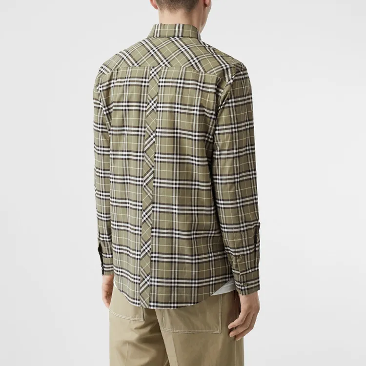 Burberry Shirts Men Green-2