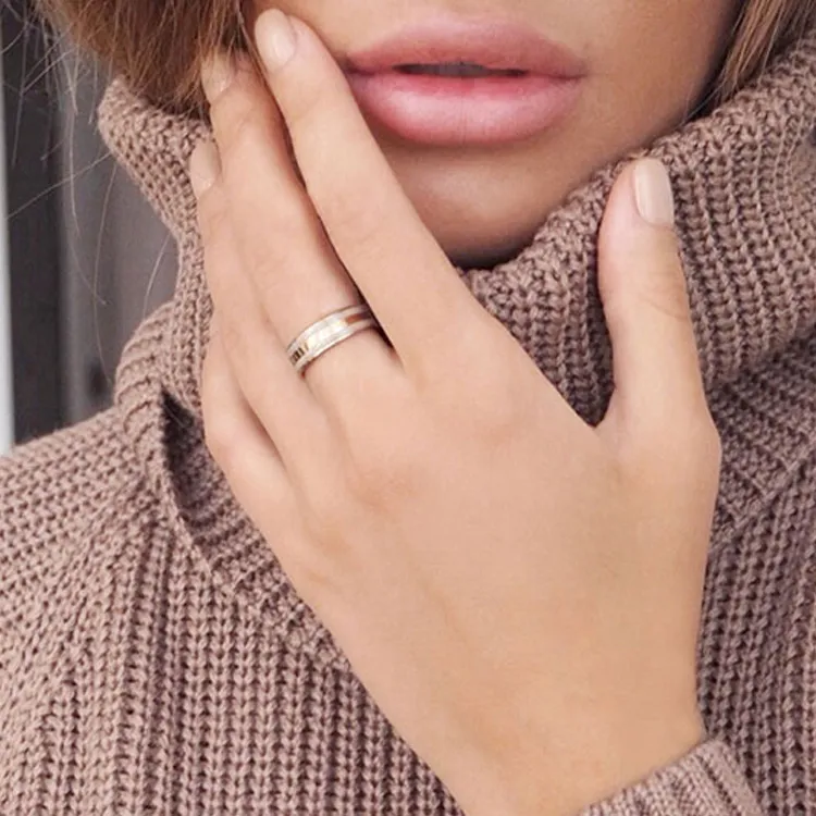 Daniel Wellington Alloy Rings Unisex Morning Mist Gray-3