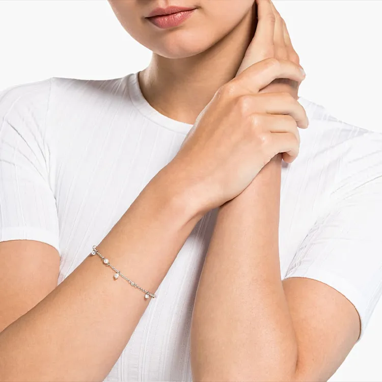 Swarovski Remix Collection Rhodium Plated Bracelets Women's White Gold Plated-3