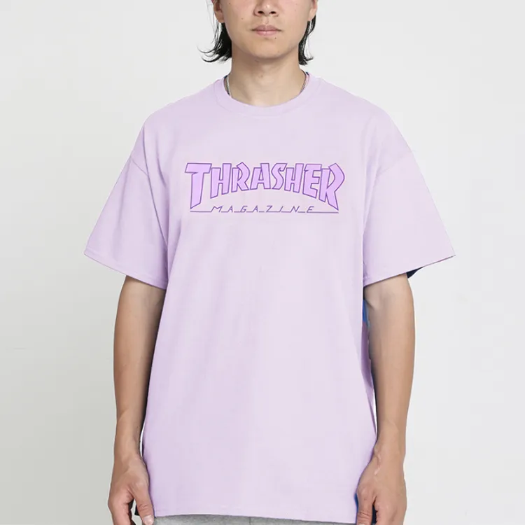 Thrasher T Shirts Unisex Light Purple-2