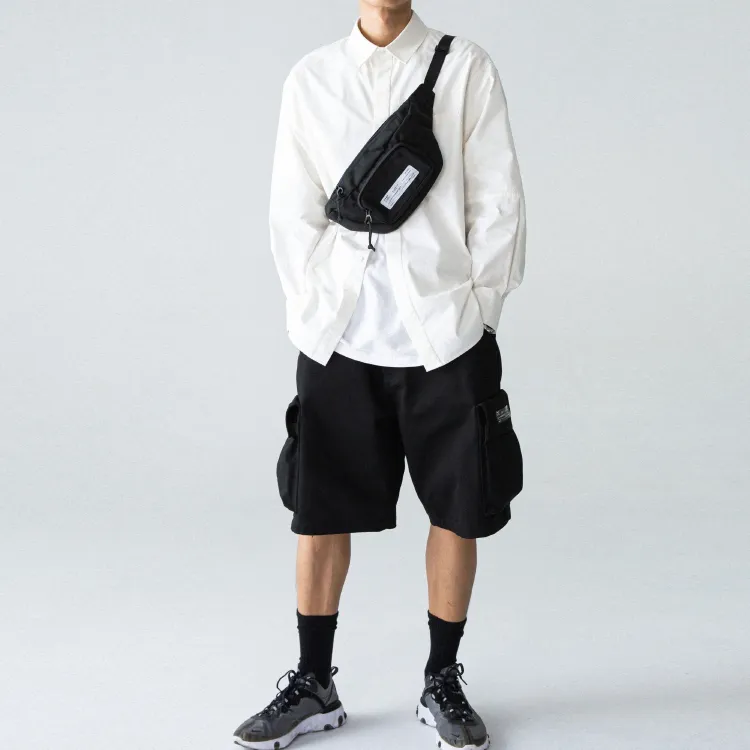 ROARINGWILD Polyester Fanny Pack Regular Unisex Black-3