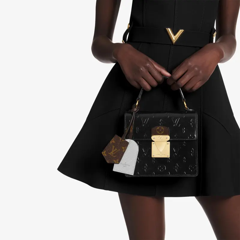 LOUIS VUITTON Cow Leather Handbag, Crossbody Bag, Shoulder Bag Regular Women's Black-5