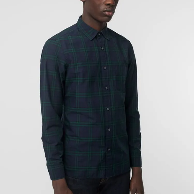 Burberry Shirts Men Ink Blue-3