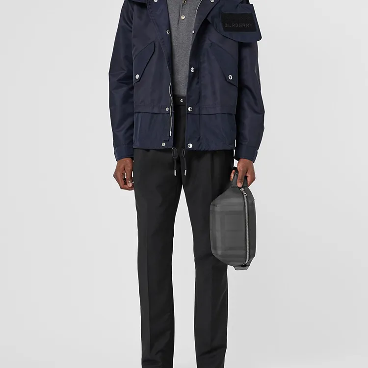 Burberry Bum Bag London Check Medium Dark Charcoal-7