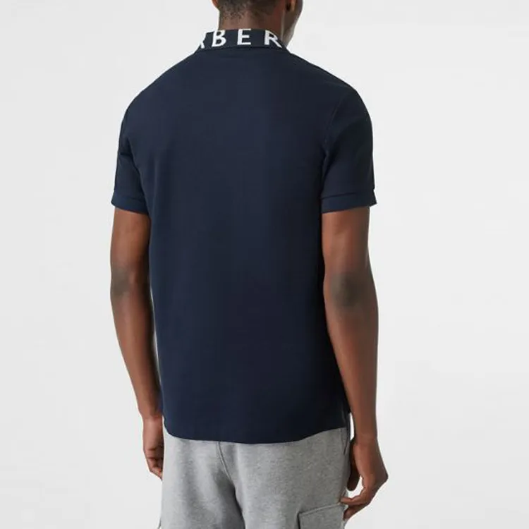 Burberry Men's Ryland Collar Logo Polo Shirt Navy-4