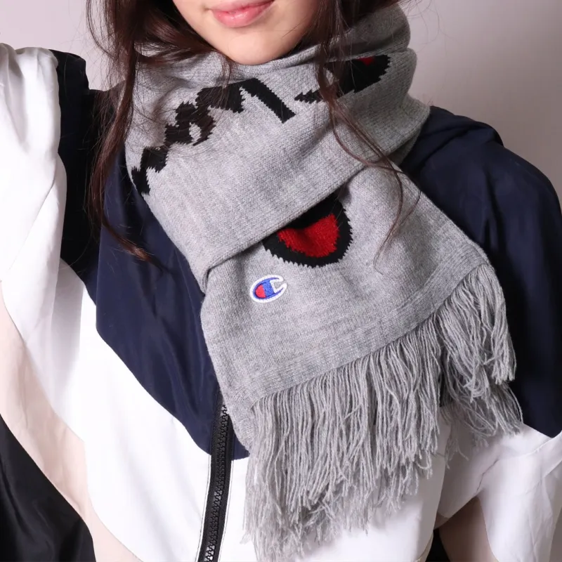 Champion Knit Scarves Unisex Light Gray-2