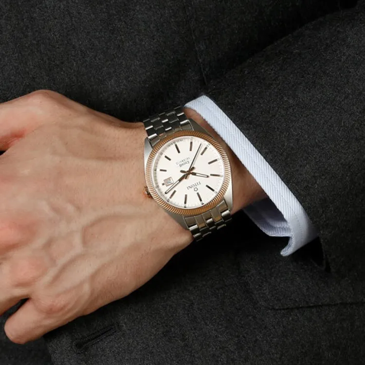 TITONI Universe Automatic Mechanical Movement Men's Watches Watch 41mm White Dial-4