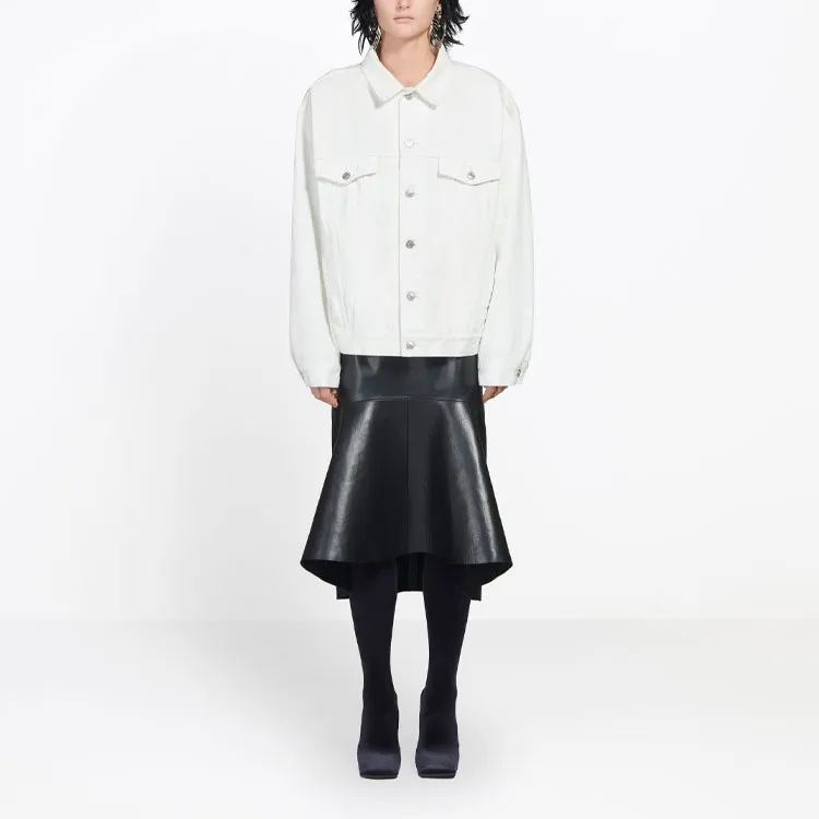 Balenciaga Denim Jackets Women's White-2