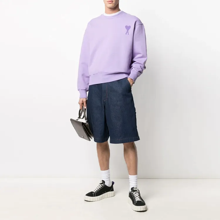 Ami Paris Heart Friend Boxy Fit Tonal Crewneck-1