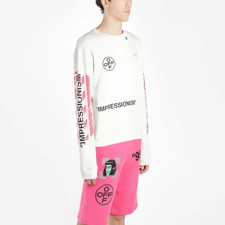 OFF WHITE Impressionism' Diag Stencil Sweatshirt-2