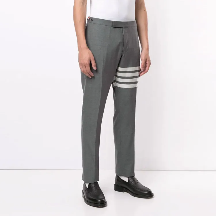 THOM BROWNE 4 Bar Low rise Trousers-3