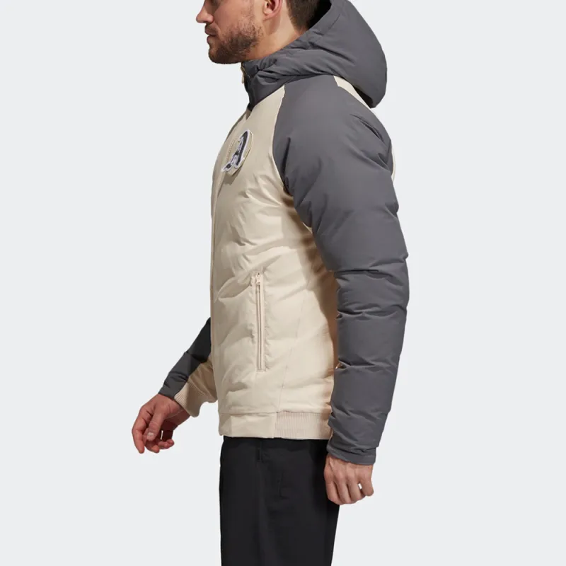 Adidas VRCT Down Jacket Men's Brown Gray Multicolor-4