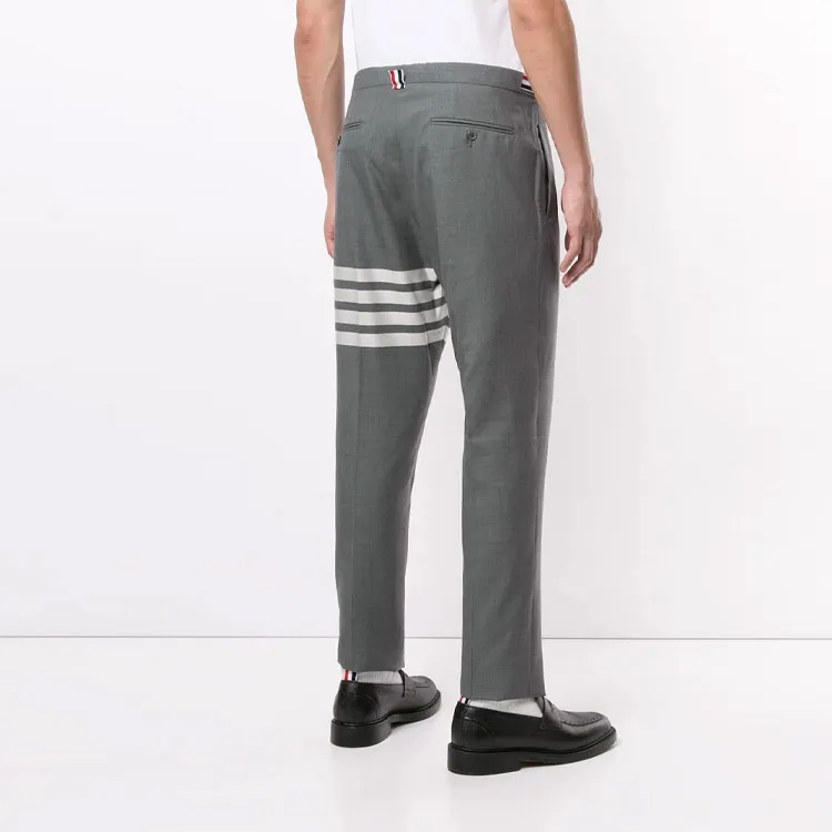 THOM BROWNE 4 Bar Low rise Trousers-4